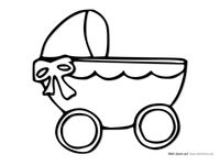 Ausmalbild-Malvorlage-Babywagen-002-MS